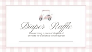 2041 pink golf baby raffle: 2041 pink gingham bundle