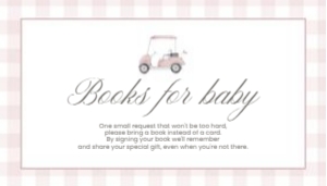 2041 pink  golf Books for baby: 2041 pink gingham bundle