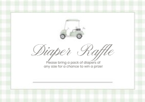 2041 sage green golf 5x3.5 baby raffle: 2041 sage green gingham bundle