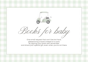 2041 sage green golf books for baby 3.5x5: 2041 sage green gingham bundle