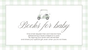 2041 sage green golf Books for baby: 2041 sage green gingham bundle