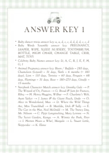 2041 sage green golf baby shower game answer key: 2041 sage green gingham bundle