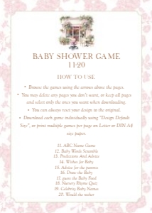 2044 pink baby shower game 2: 2044 pink bundle