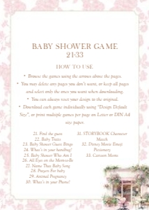 2044 pink baby shower game 3: 2044 pink bundle