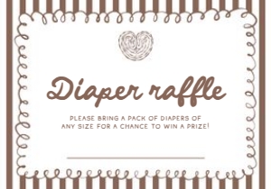 2044 brown 5x3.5 baby raffle: 2044 brown mini set