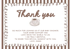 2044 brown thank you card: 2044 brown mini set