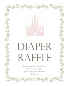 2042 pink Diaper raffle sign: 2042 bundle