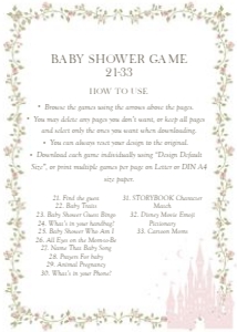 2042 pink baby shower game 3: 2042 bundle