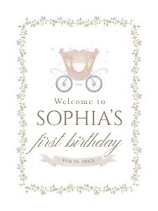 0332 princess Welcome sign 18x24: 0332 welcome sign