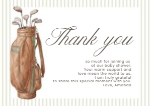 2041 teddy golf thank you card: 2041 teddy golf bundle