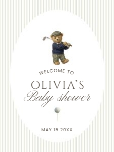 2041 teddy golf welcome sign 18x24: 2041 teddy golf bundle
