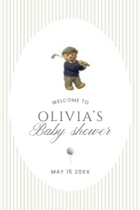 2041 teddy golf Welcome sign 24x36: 2041 teddy golf bundle