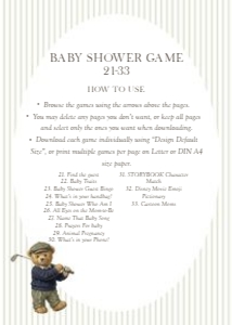 2041 teddy golf baby shower game 3: 2041 teddy golf bundle