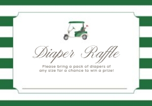 2041 green golf 5x3.5 baby raffle: 2041 green new to the club mini set