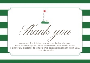 2041 green golf thank you card: 2041 green new to the club mini set