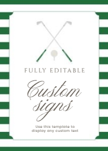 2041 green golf custom sign 5x7: 2041 green new to the club bundle