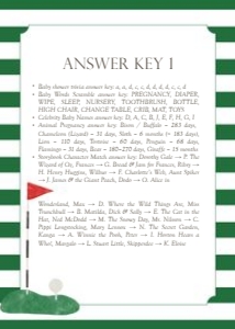 2041 green golf baby shower game answer key: 2041 green new to the club bundle
