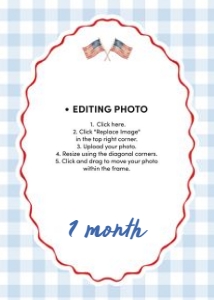 0341 boy photo 12 months banner 5x7: 0341 boy banner set