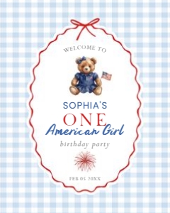 0341 girl welcome sign 16x20: 0341 girl welcome sign