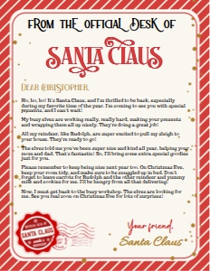 Letter from Santa 3 design preview