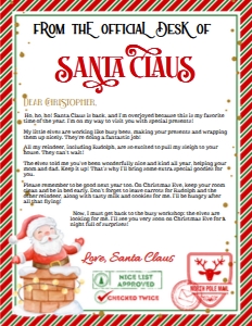 Letter from Santa 4 design preview