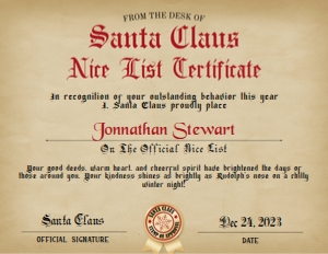Nice List 15/16: Letter from Santa 15