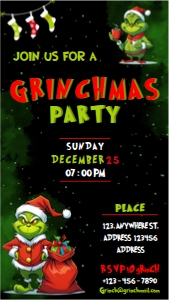 Grinchmas Evite 1 design preview