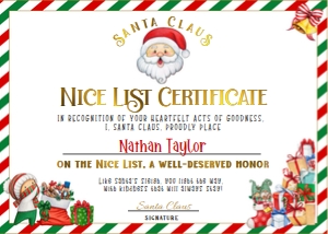 Nice List 10 design preview