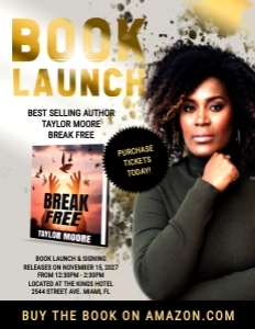 Chic Gold Splatter Professional Book Launch & Signing Flyer design preview