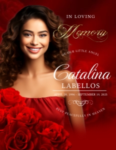 Women's Obituary Program: 4-Page In Loving Memory design preview