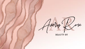 Blush Rose Gold Agate Marble Cosmetologist Business Card design preview