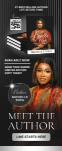 Stylish Black & Silver Modern Meet The Author Banner design preview