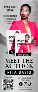 33x80" Meet The Author: Stylish Black & Silver Book Launch design preview