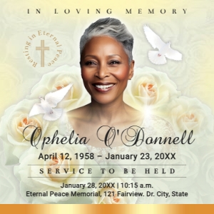 Serene Funeral Announcement Social Media Post in Soft Sage design preview