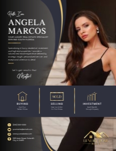8.5x11 Modern Luxury Real Estate Agent Introduction Flyer design preview