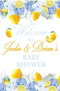 Lemonade- Boy welcome sign: Lemon Welcome sign -Bue