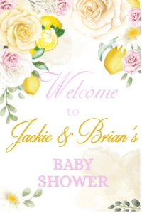 Lemon - Welcome sign - pink: Lemon Welcome sign - pink