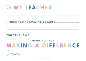Notebook Fill In Teacher Appreciation Card 5x7: 4299874104