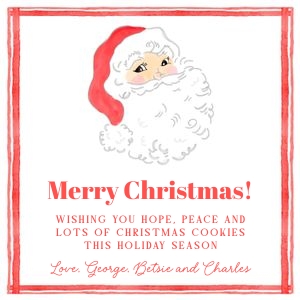 Red Santa Gift Tag  3 x 3 in design preview