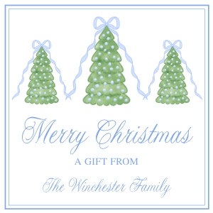Christmas Gift Tags Blue Tree: Christmas Gift Tags Blue Tree