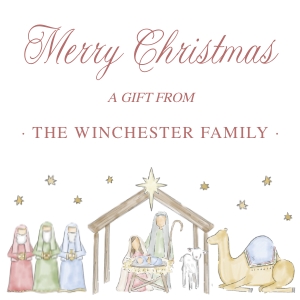 🎄 Nativity Scene Christmas Gift Tag – Printable Holiday Tags: Nativity Scene Christmas Gift Tag – Printable Holiday Tags