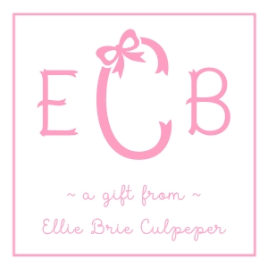 Calling Card - Bow Monogram - Pale Pink: Calling Card - Bow Monogram - Pale Pink