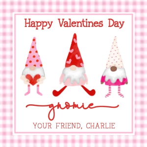 Adorable Printable Gnome Valentine Cards for Kids - Fun & Easy Cr design preview