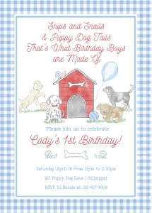 Birthday Invitation 2024 - Snips and Snails Puppy: Birthday Invitation 2024 - Snips and Snails Puppy