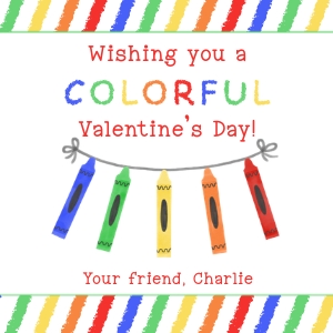 Valentine Gift Tag 2024 - Bold Crayon Banner: Valentine Gift Tag 2024 - Bold Crayon Banner