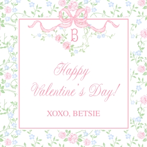 Valentine Tag - PFD Floral Vines - Wreath: Valentine Tag - PFD Floral Vines - Wreath