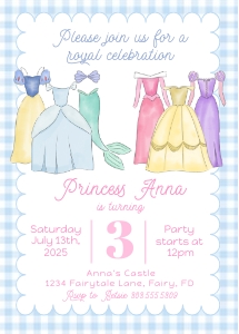 Mermaid Birthday Invitation - Princesses: Mermaid Birthday Invitation - Princesses