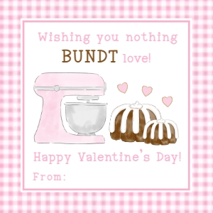 Wishing you nothing bundt love - pink: Wishing you nothing bundt love - pink
