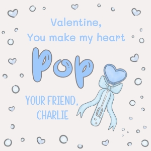 Valentine's Day 2024 - Bubble Wand, Blue: Printable Valentine Cards for Kids, Valentine Bubble Tag