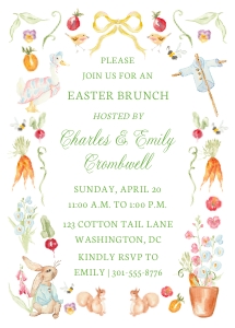 Easter Invitation - Rabbit and Goose - LDC design preview
